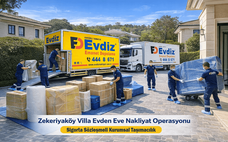 Zekeriyaköy villa taşıma hizmeti Evdiz Nakliyat